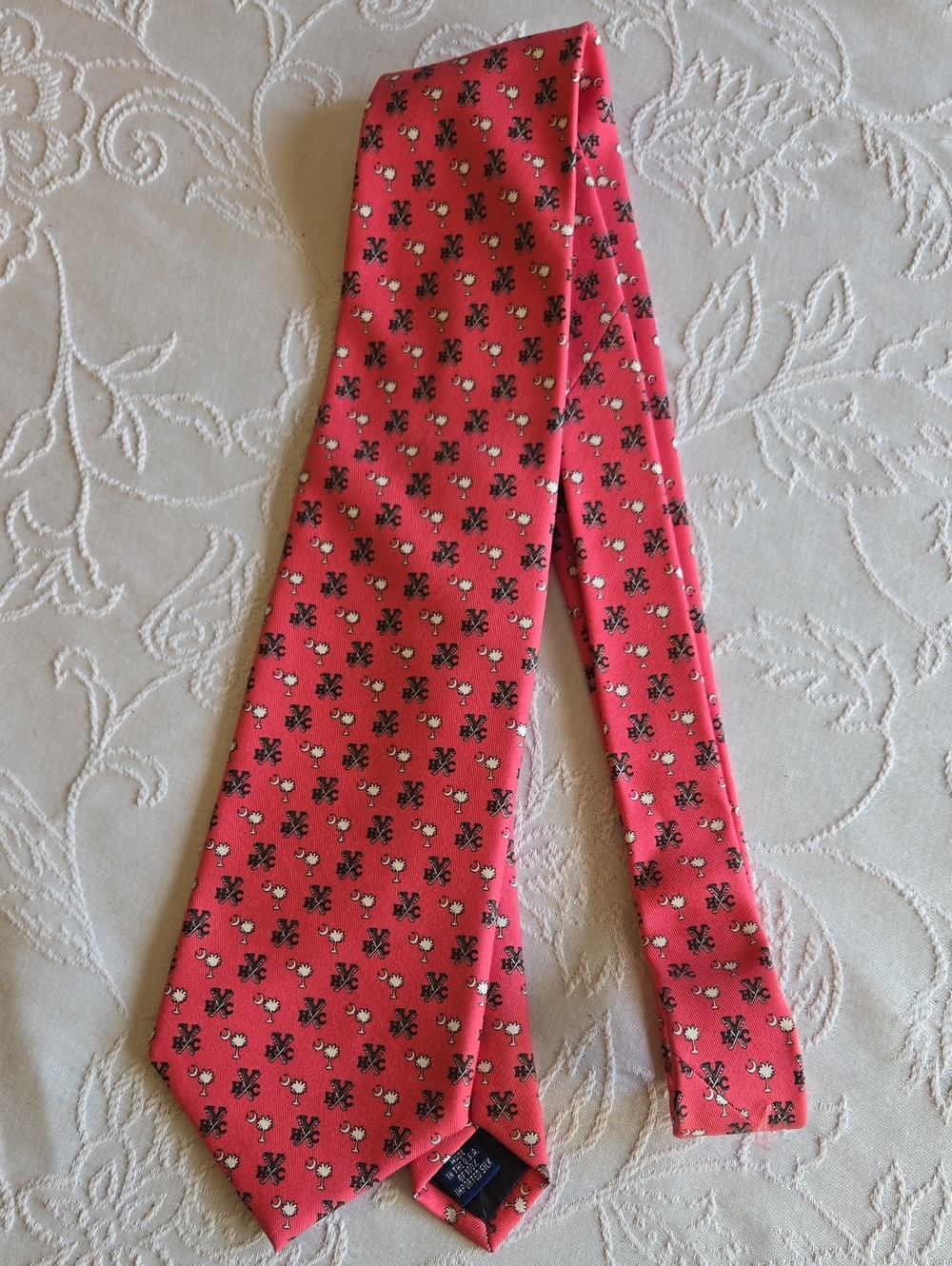 Yeaman's Hall Club Vineyard Vines Silk Tie South Carolina Golf Palmetto Tree